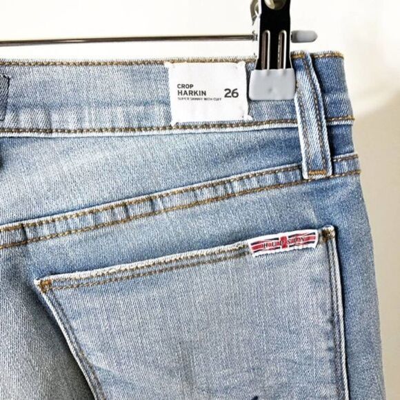 HUDSON Harkin Distressed Skinny Cropped Cuff Jeans - Picture 7 of 10